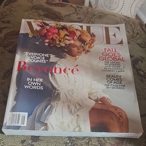 Vogue Magazine - White and Pink Floral Cover